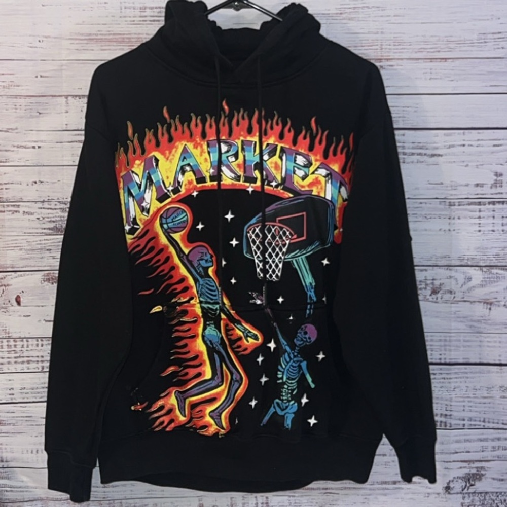 Market Skelly Dunk Flame Hoodie